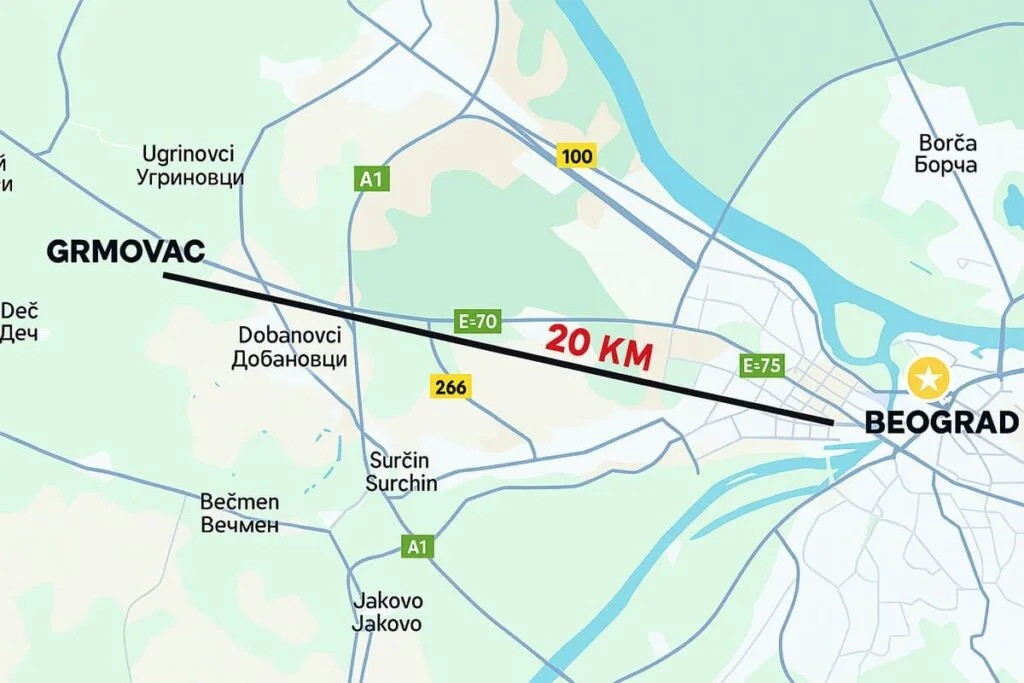 lokacija-grmovca-i-udaljenost-20-kilometara-od-beograd